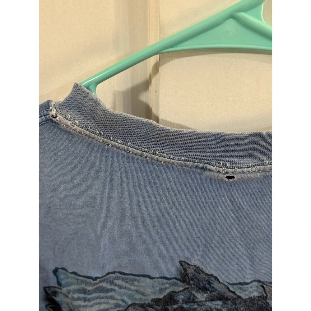 crazy shirts hawaii Distressed Fish Blue Hawai Dyed XL